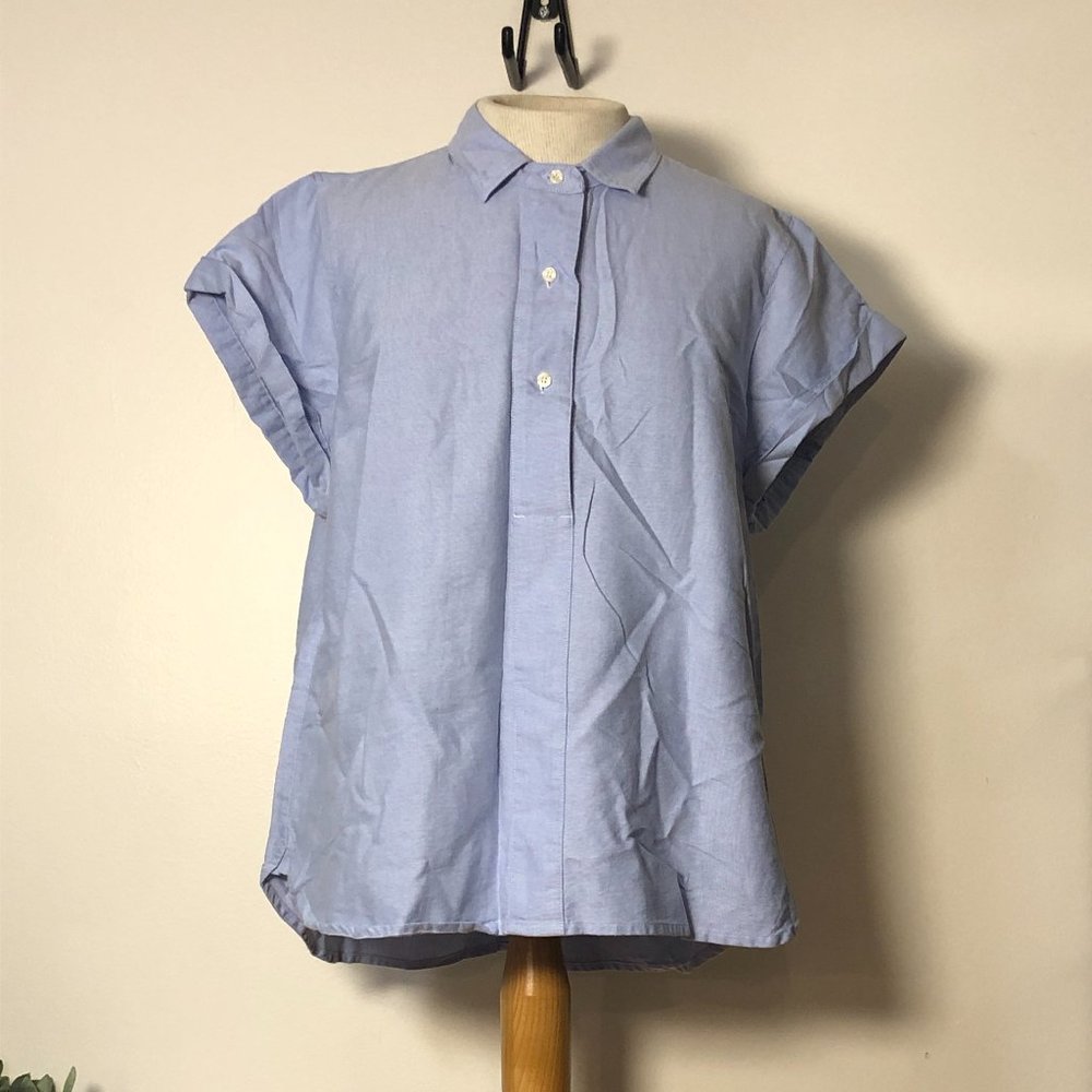 J.crew Factory cap sleeve collar soft linen